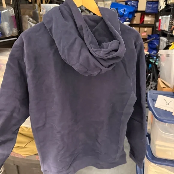 Tracksmith Trackhouse Sweatshirt Hoody, Navy, Large - Picture 4 of 6